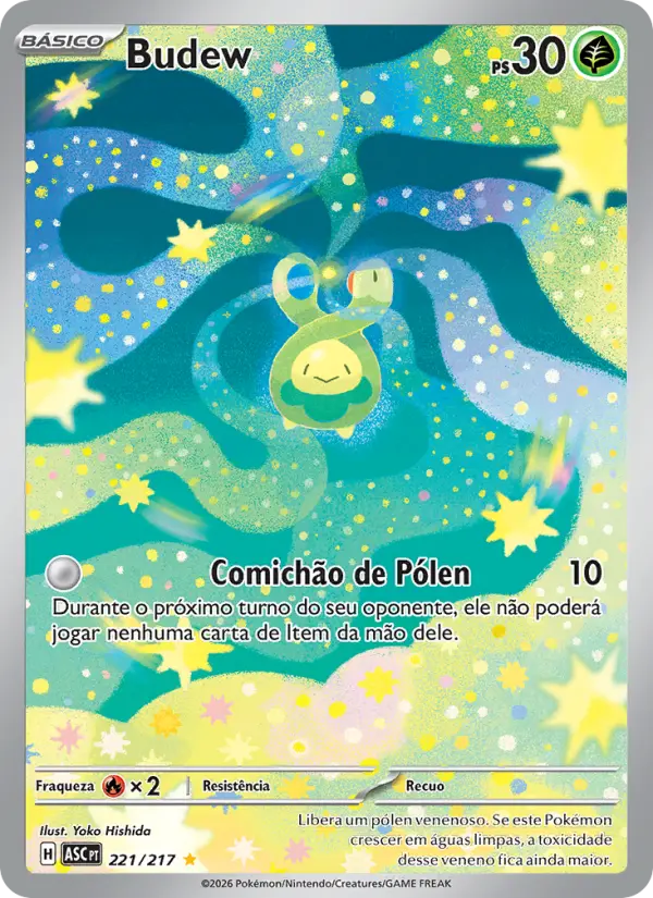 Carta Budew, número 221/217 da coleção Heróis Excelsos