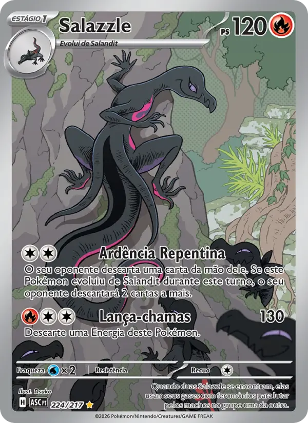 Carta Salazzle, número 224/217 da coleção Heróis Excelsos