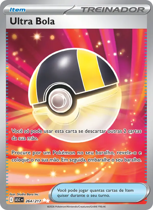 Carta Ultra Bola, número 264/217 da coleção Heróis Excelsos