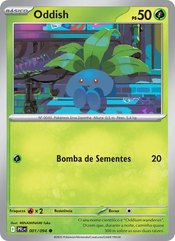Carta Oddish, número 001/94 da coleção Fogo Fantasmagórico