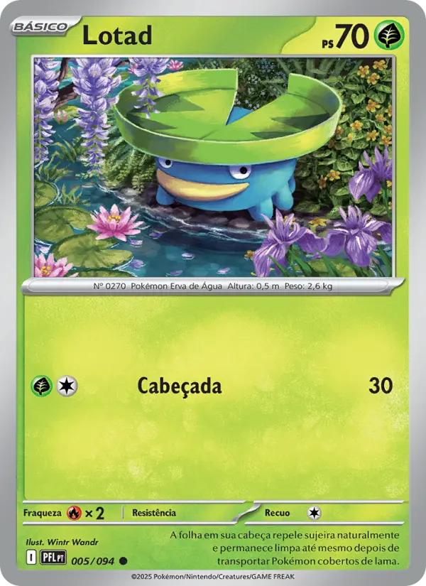 Carta Lotad, número 005/94 da coleção Fogo Fantasmagórico