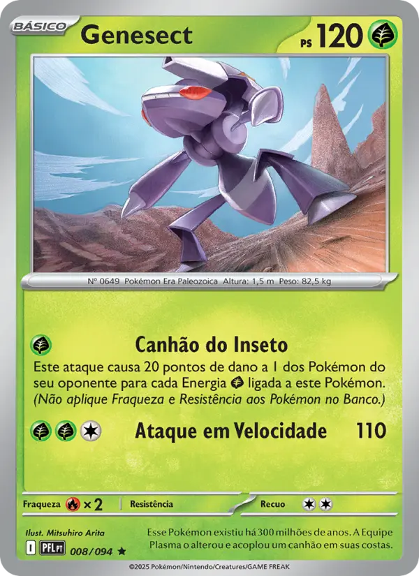 Carta Genesect, número 008/94 da coleção Fogo Fantasmagórico