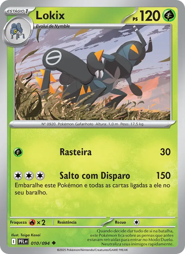 Carta Lokix, número 010/94 da coleção Fogo Fantasmagórico