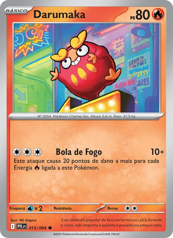 Carta Darumaka, número 015/94 da coleção Fogo Fantasmagórico