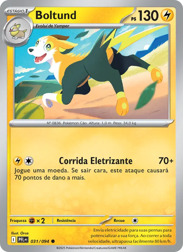 Carta Boltund, número 031/94 da coleção Fogo Fantasmagórico
