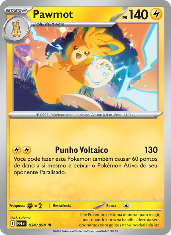Carta Pawmot, número 034/94 da coleção Fogo Fantasmagórico