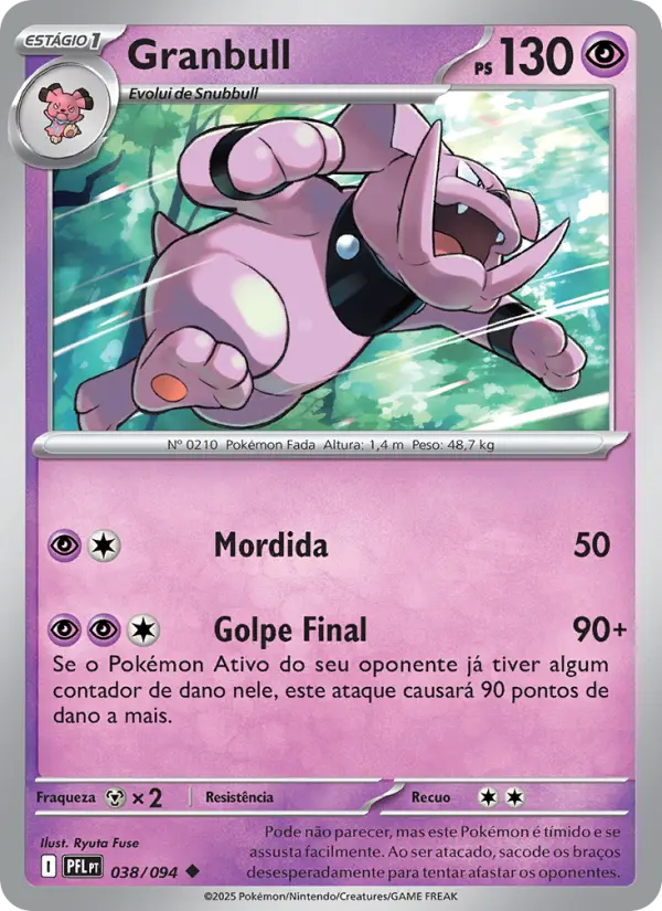 Carta Granbull, número 038/94 da coleção Fogo Fantasmagórico