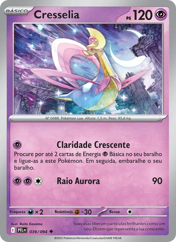 Carta Cresselia, número 039/94 da coleção Fogo Fantasmagórico