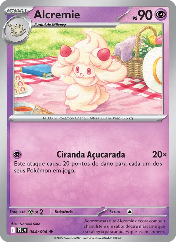 Carta Alcremie, número 044/94 da coleção Fogo Fantasmagórico
