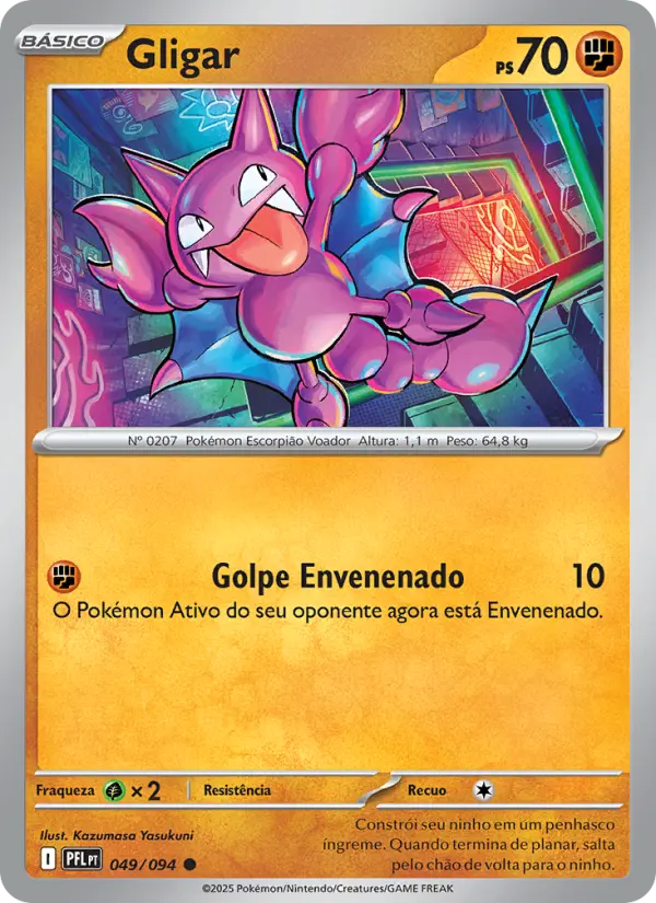 Carta Gligar, número 049/94 da coleção Fogo Fantasmagórico