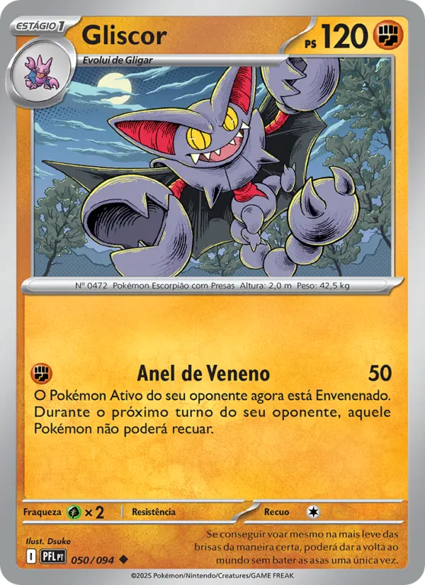 Carta Gliscor, número 050/94 da coleção Fogo Fantasmagórico