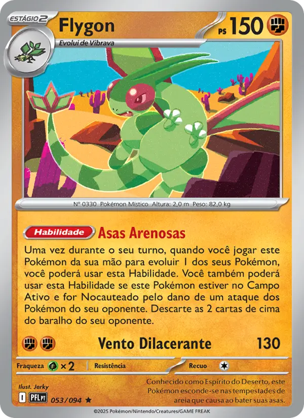 Carta Flygon, número 053/94 da coleção Fogo Fantasmagórico