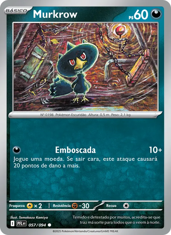 Carta Murkrow, número 057/94 da coleção Fogo Fantasmagórico
