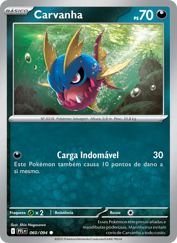 Carta Carvanha, número 060/94 da coleção Fogo Fantasmagórico