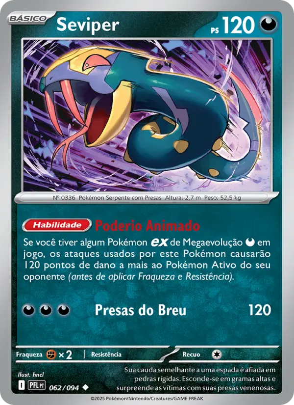 Carta Seviper, número 062/94 da coleção Fogo Fantasmagórico