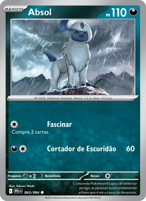 Carta Absol, número 063/94 da coleção Fogo Fantasmagórico