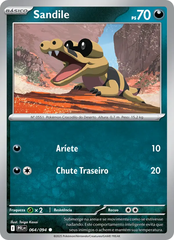 Carta Sandile, número 064/94 da coleção Fogo Fantasmagórico