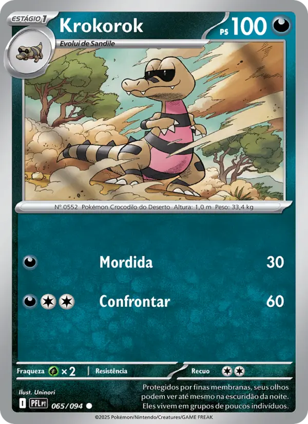 Carta Krokorok, número 065/94 da coleção Fogo Fantasmagórico