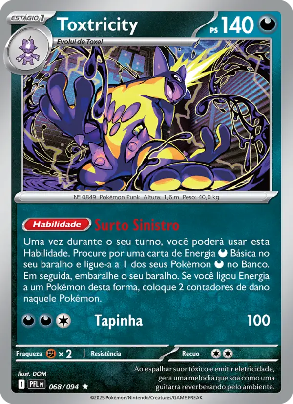 Carta Toxtricity, número 068/94 da coleção Fogo Fantasmagórico