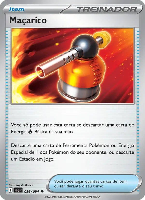 Carta Maçarico, número 086/94 da coleção Fogo Fantasmagórico