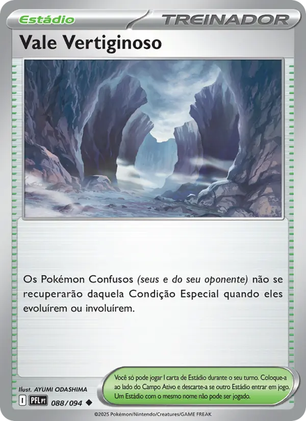 Carta Vale Vertiginoso, número 088/94 da coleção Fogo Fantasmagórico