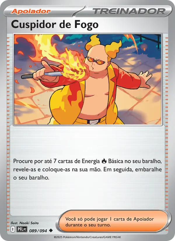 Carta Cuspidor de Fogo, número 089/94 da coleção Fogo Fantasmagórico