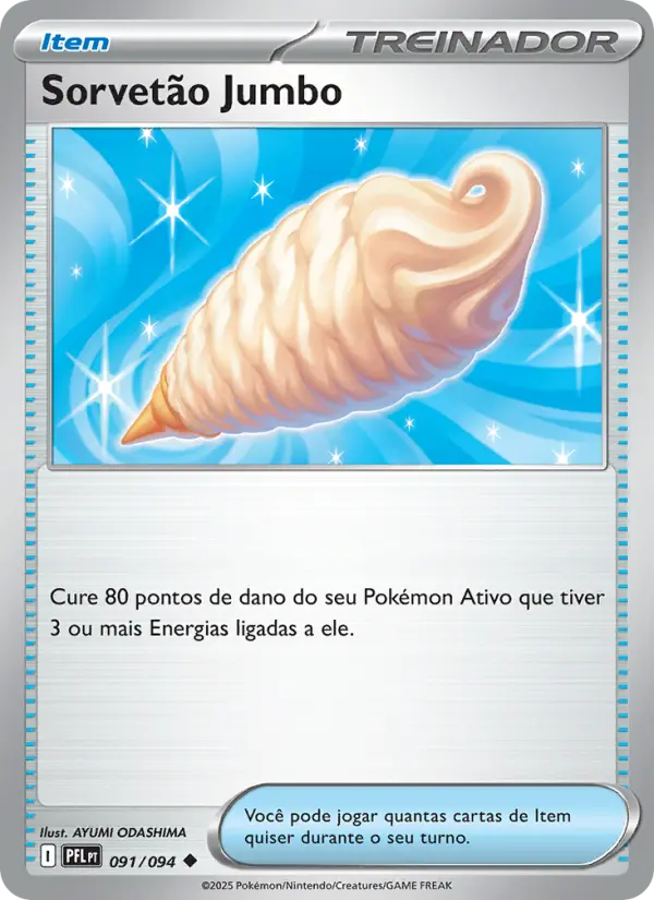 Carta Sorvetão Jumbo, número 091/94 da coleção Fogo Fantasmagórico