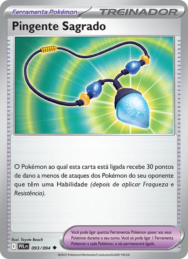 Carta Pingente Sagrado, número 093/94 da coleção Fogo Fantasmagórico