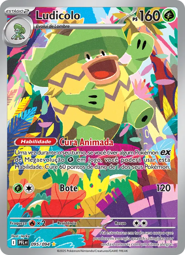 Carta Ludicolo, número 095/94 da coleção Fogo Fantasmagórico