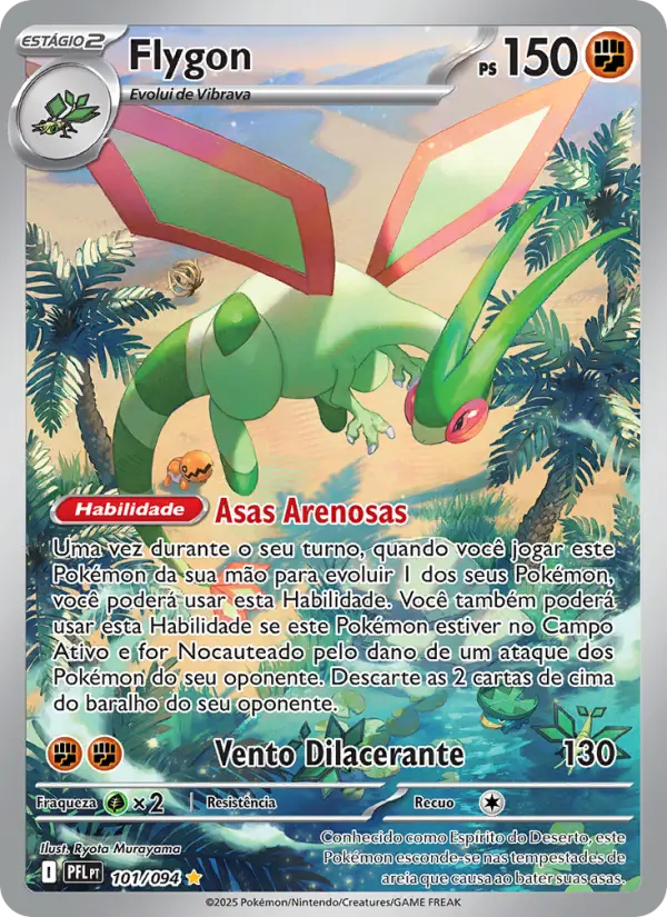 Carta Flygon, número 101/94 da coleção Fogo Fantasmagórico