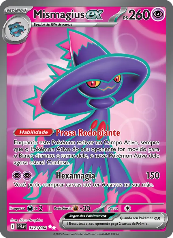 Carta Mismagius ex, número 112/94 da coleção Fogo Fantasmagórico