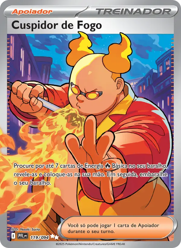 Carta Cuspidor de Fogo, número 119/94 da coleção Fogo Fantasmagórico
