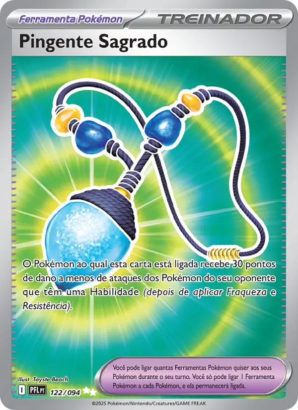 Carta Pingente Sagrado, número 122/94 da coleção Fogo Fantasmagórico