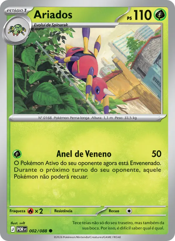 Carta Ariados, número 002/88 da coleção Equilíbrio Perfeito