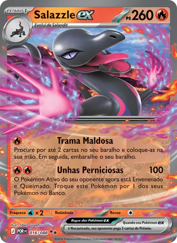 Carta Salazzle ex, número 016/88 da coleção Equilíbrio Perfeito