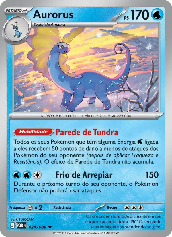 Carta Aurorus, número 024/88 da coleção Equilíbrio Perfeito