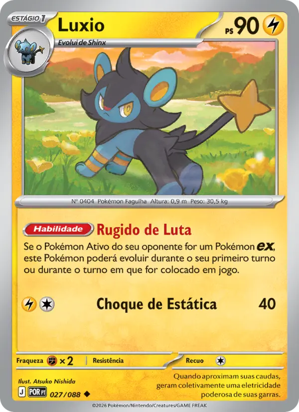 Carta Luxio, número 027/88 da coleção Equilíbrio Perfeito