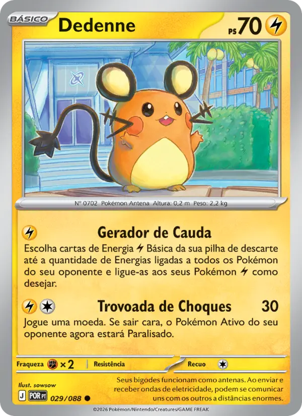 Carta Dedenne, número 029/88 da coleção Equilíbrio Perfeito