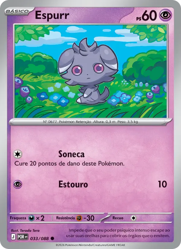 Carta Espurr, número 033/88 da coleção Equilíbrio Perfeito
