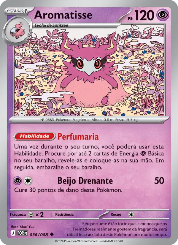 Carta Aromatisse, número 036/88 da coleção Equilíbrio Perfeito