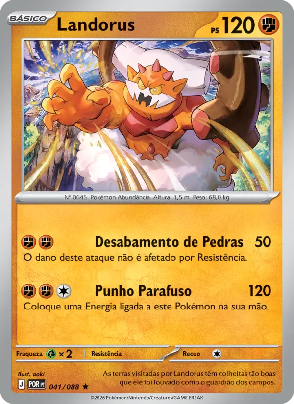 Carta Landorus, número 041/88 da coleção Equilíbrio Perfeito
