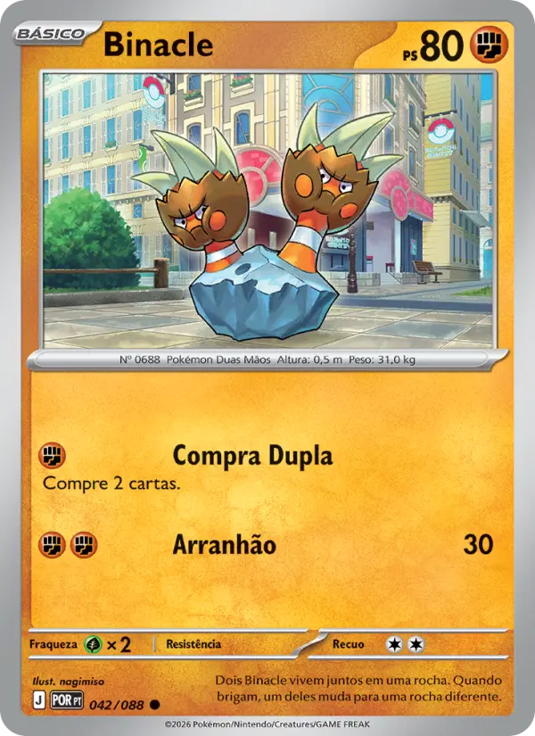 Carta Binacle, número 042/88 da coleção Equilíbrio Perfeito