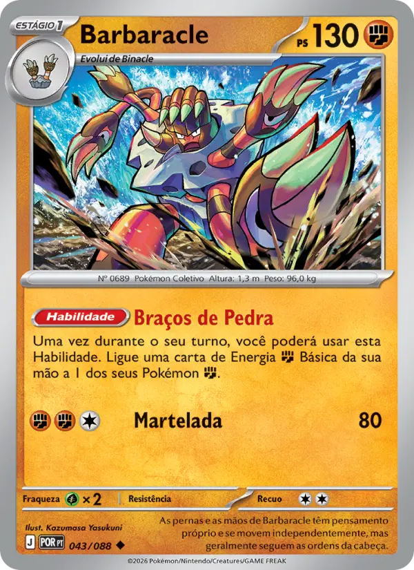 Carta Barbaracle, número 043/88 da coleção Equilíbrio Perfeito
