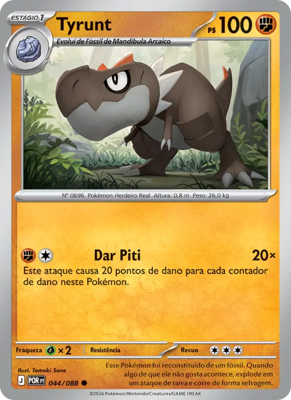 Carta Tyrunt, número 044/88 da coleção Equilíbrio Perfeito
