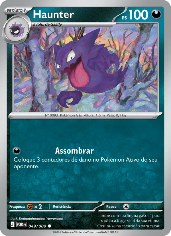 Carta Haunter, número 049/88 da coleção Equilíbrio Perfeito