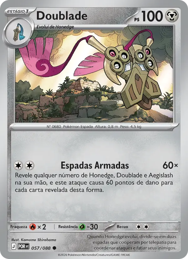 Carta Doublade, número 057/88 da coleção Equilíbrio Perfeito