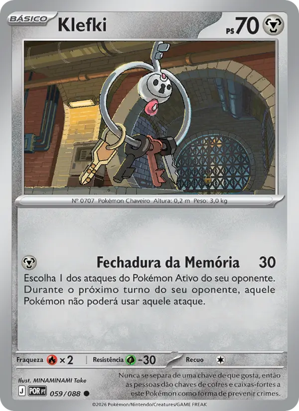 Carta Klefki, número 059/88 da coleção Equilíbrio Perfeito