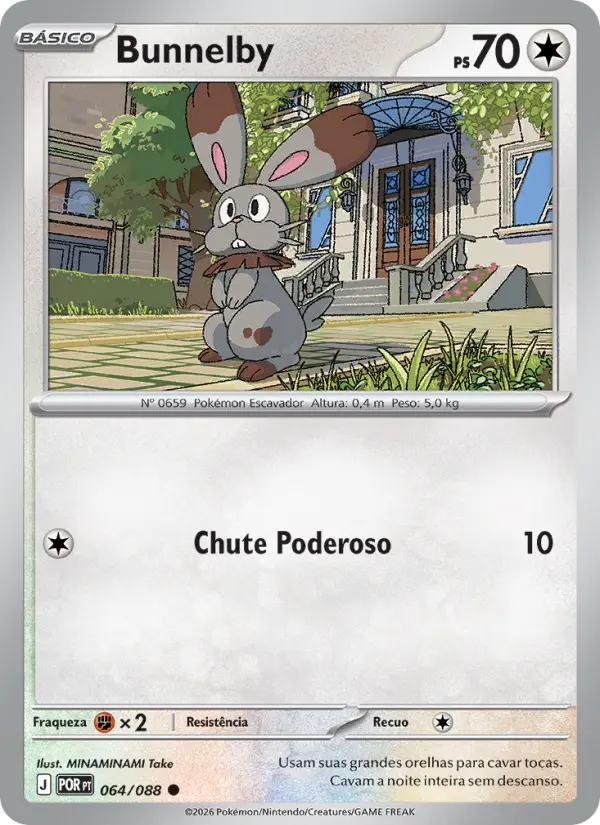 Carta Bunnelby, número 064/88 da coleção Equilíbrio Perfeito