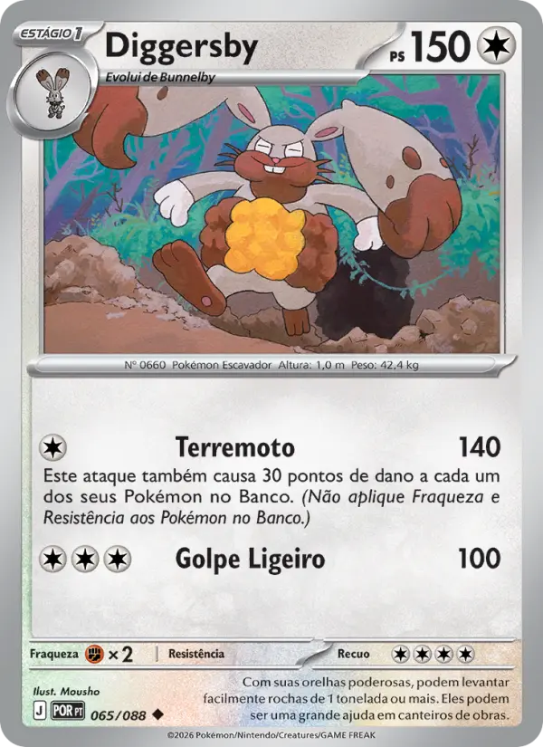 Carta Diggersby, número 065/88 da coleção Equilíbrio Perfeito