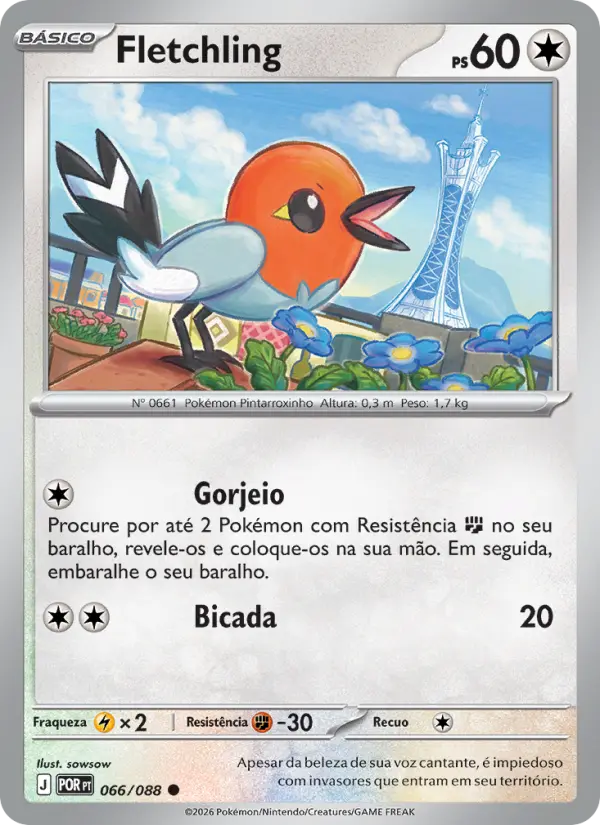 Carta Fletchling, número 066/88 da coleção Equilíbrio Perfeito